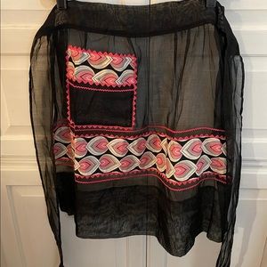 Vintage apron black and pink